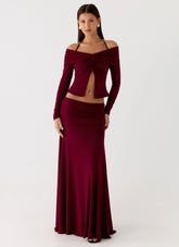 Thorness Maxi Skirt Plum