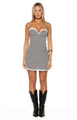 Cutie Black Gingham Mini Dress