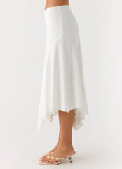 Ignite It Midi Skirt White