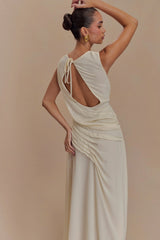Oria Chiffon Maxi Dress Ivory