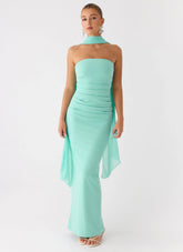 Libra Maxi Dress Aqua