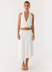 Ignite It Midi Skirt White