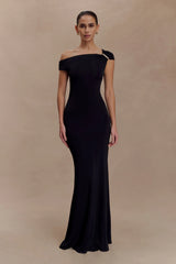 Kinsley Slinky Maxi Dress With Hardware Black