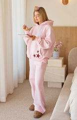 Dania Pink Burgundy Star Track Pants