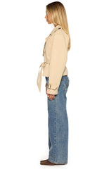 Wilda Cream Cropped Trench Coat PRE ORDER
