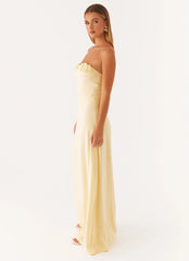 Tayla Linen Maxi Dress Yellow