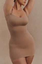 Jocelyn Backless Shapewear Mini Dress Latte