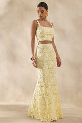 Esmara Lemon Lace Maxi Skirt