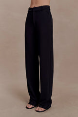 Maude Crepe Straight Leg Pants Black
