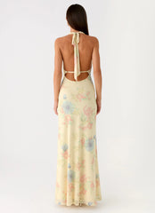 Tedder Halter Maxi Dress Spring Meadow