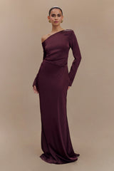 Avery Long Sleeve Maxi Dress Plum