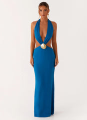 Flossy Maxi Dress Royal Blue