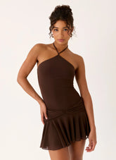 Elektra Mini Dress Chocolate
