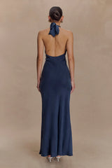 Louisiana Halter Maxi Dress Navy