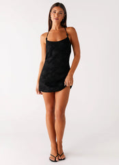 Sunset Glow Mini Dress Black