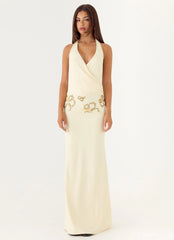 Sandrine Beaded Maxi Dress Yellow