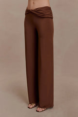 Lydia Slinky Straight Leg Pants Chocolate