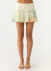 Blushing Bloom Mini Skirt Spring Meadow