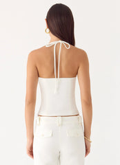 Weiss Bustier Top White