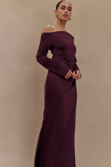 Avery Long Sleeve Maxi Dress Plum