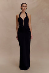 Vivianne Low Neck Maxi Dress Black