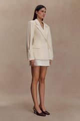 Gina Suiting Mini Skirt Ivory