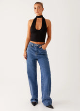 Back Again Straight Leg Denim Jeans True Blue