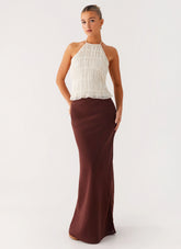Sienna Sunset Maxi Skirt Chocolate