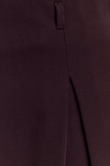 Simone Pleated Suiting Short Dark Chocolate