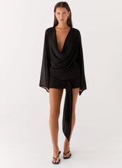 Sorrel Long Sleeve Mini Dress Black