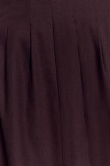Aysha Buttoned Linen Midi Dress Chocolate