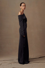 Avery Long Sleeve Maxi Dress Black