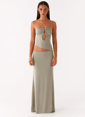 Wild Roses Maxi Dress Sage