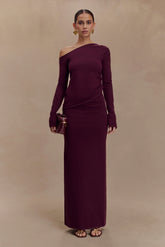 Miles Knit Maxi Skirt Plum