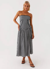 Larnie Midi Dress Black Gingam