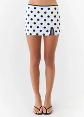 Elliot Mini Skirt Porcelain Blue Polka Dot