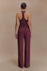 Ramona Modal Straight Leg Pant Mahogany