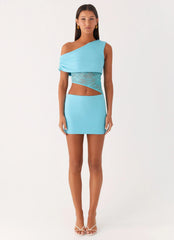 Love Motion Mini Dress Aqua Blue
