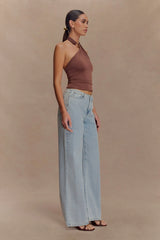 Mariposa Slinky Halter Top Chocolate