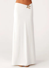 Shoreline Glow Maxi Skirt Off White