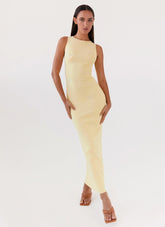 Holly Knit Maxi Dress Yellow