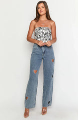 Lover Girl Mid Wash Denim Mid Rise Jeans