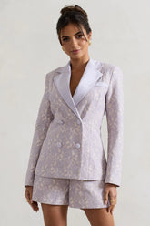 Kennedy Mauve Lace Tailored Blazer