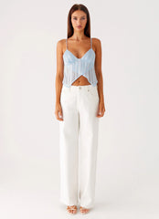 Glynne Frill Top Baby Blue