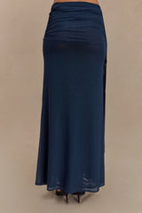 Arna Mesh Maxi Skirt Midnight Blue