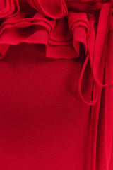 Nova Ruffle Off Shoulder Maxi Dress Ruby