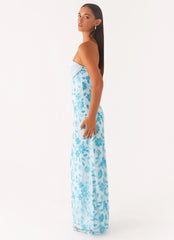 Prism Beaded Maxi Dress Blue