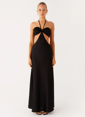 Sweetheart Cut Out Maxi Dress Black