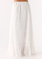 Lior Cotton Maxi Skirt White