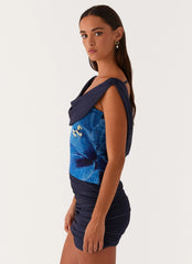 Good Fortune Mini Dress Navy